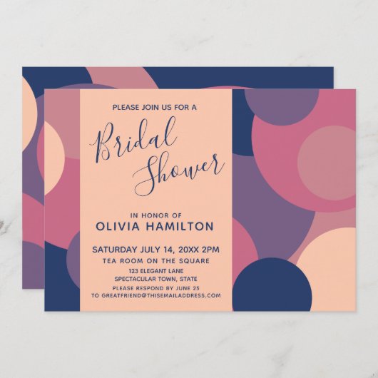 Het moderne Vrijgezellenfeest met kleurrijke cirke Kaart (Voorkant / Achterkant)