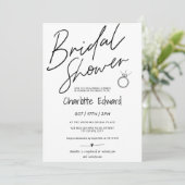 Het moderne vrijgezellenfeest van de manuscriptfot kaart (Staand voorkant)