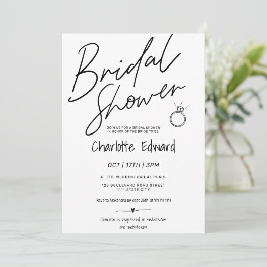 Het moderne vrijgezellenfeest van de manuscriptfot kaart (Staand voorkant)