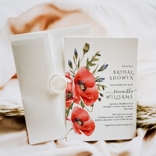 Het moderne Vrijgezellenfeest voor papaver met wil Kaart