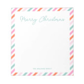 Het moderne vrolijke kerst Notitieblok (Voorkant)