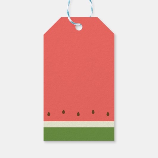 Het moderne Watermelon Splash Baby shower Cadeaulabel (Achterkant)