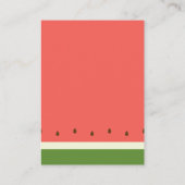 Het moderne Watermelon Splash Baby shower Informatiekaartje (Achterkant)