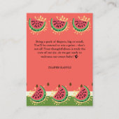 Het moderne Watermelon Splash Baby shower Informatiekaartje (Voorkant)