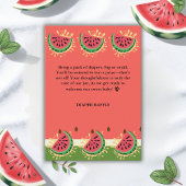 Het moderne Watermelon Splash Baby shower Informatiekaartje