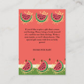 Het moderne Watermelon Splash Baby shower Informatiekaartje (Voorkant)