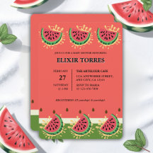 Het moderne Watermelon Splash Baby shower