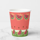 Het moderne Watermelon Splash Baby shower Papieren Bekers (Voorkant)