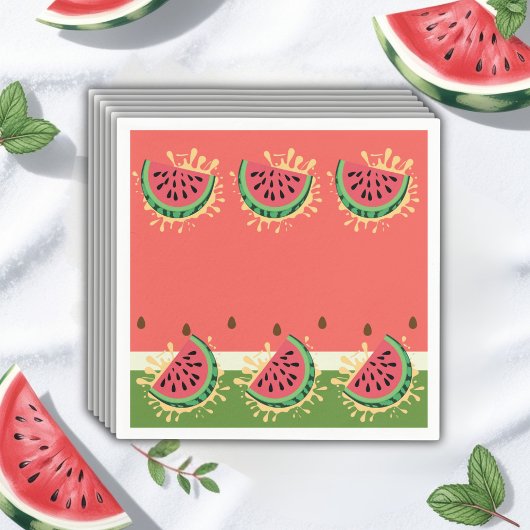 Het moderne Watermelon Splash Baby shower Servet