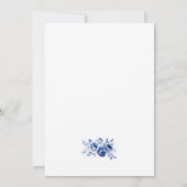 Het moderne Waterverf Blue Flowers Vrijgezellenfee Kaart (Achterkant)