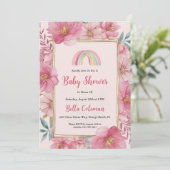 Het moderne waterverf Boho Rainbow baby shower Kaart (Staand voorkant)
