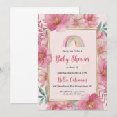 Het moderne waterverf Boho Rainbow baby shower Kaart (Voorkant / Achterkant)