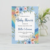 Het moderne waterverf Boho Rainbow baby shower Kaart (Staand voorkant)