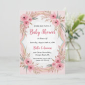 Het moderne waterverf Boho Rainbow baby shower Kaart (Staand voorkant)