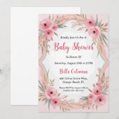 Het moderne waterverf Boho Rainbow baby shower Kaart (Voorkant / Achterkant)