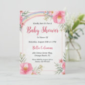 Het moderne waterverf Boho Rainbow baby shower Kaart (Staand voorkant)