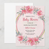 Het moderne waterverf Boho Rainbow baby shower Kaart (Voorkant / Achterkant)