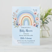 Het moderne waterverf Boho Rainbow baby shower Kaart (Staand voorkant)