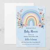 Het moderne waterverf Boho Rainbow baby shower Kaart (Voorkant / Achterkant)