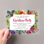 Het moderne Waterverf kerstfeest Acryl Uitnodigingen (Insitu (Draagbaar))