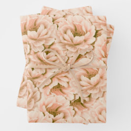 Het moderne Waterverf perzikbloempatroon Inpakpapier Vel