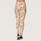 Het moderne Waterverf perzikbloempatroon Leggings (Achterkant)
