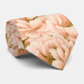 Het moderne Waterverf perzikbloempatroon Stropdas (Opgerold)
