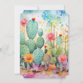 Het moderne Waterverf Zuidwest Desert Vrijgezellen Kaart (Achterkant)