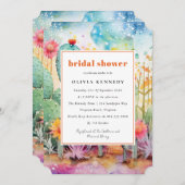 Het moderne Waterverf Zuidwest Desert Vrijgezellen Kaart (Voorkant / Achterkant)