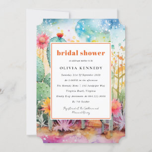 Het moderne Waterverf Zuidwest Desert Vrijgezellen Kaart