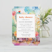 Het moderne Waterverf Zuidwest Desert Vrijgezellen Kaart (Staand voorkant)