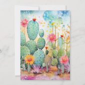 Het moderne Waterverf Zuidwest Desert Vrijgezellen Kaart (Achterkant)