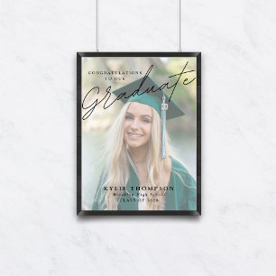 Het Moderne Welkome Afstuderen van de Foto van het Poster