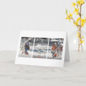 Het moderne Wenskaart van de Triptiek Genji Kaart (Gele Bloem)