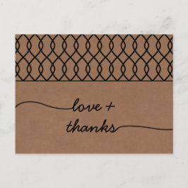 Het moderne Whimsical Kraft Wedding Collectie Briefkaart