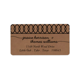 Het moderne Whimsical Kraft Wedding Collectie Etiket