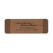 Het moderne Whimsical Kraft Wedding Collectie Etiket (Voorkant)