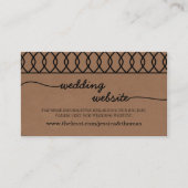 Het moderne Whimsical Kraft Wedding Collectie Informatiekaartje (Voorkant)