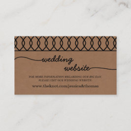 Het moderne Whimsical Kraft Wedding Collectie Informatiekaartje