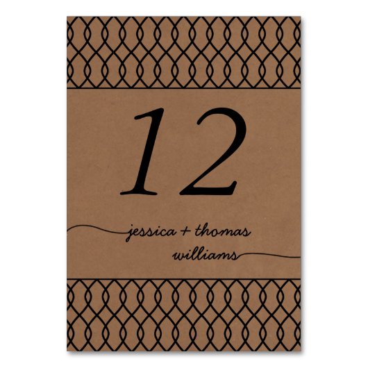 Het moderne Whimsical Kraft Wedding Collectie Kaart (Voorkant)