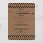 Het moderne Whimsical Kraft Wedding Collectie Menu (Voorkant)