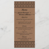 Het moderne Whimsical Kraft Wedding Collectie Menu (Voorkant)