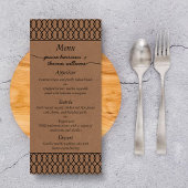 Het moderne Whimsical Kraft Wedding Collectie Menu