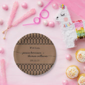 Het moderne Whimsical Kraft Wedding Collectie Papieren Bordje (Feest)