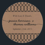 Het moderne Whimsical Kraft Wedding Collectie Ronde Sticker<br><div class="desc">Het moderne Whimsical Kraft Wedding Collectie - Stickers UITZICHT MATCHING ITEMS VOOR DIT COLLECTIE</div>