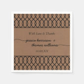 Het moderne Whimsical Kraft Wedding Collectie Servetten (Voorkant)