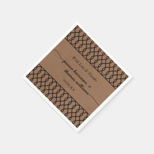 Het moderne Whimsical Kraft Wedding Collectie Servetten (Hoek)