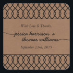 Het moderne Whimsical Kraft Wedding Collectie Vierkante Sticker<br><div class="desc">Het moderne Whimsical Kraft Wedding Collectie - Stickers UITZICHT MATCHING ITEMS VOOR DIT COLLECTIE</div>