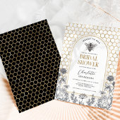 Het moderne Wildflower Honey Bee Vrijgezellenfeest Kaart