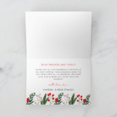 Het moderne Winter Red Christmas Santa Baby shower Bedankkaart (Binnen)